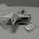 Christmas Tree Topper Lighted with 6 Patterns Projector, Christmas Star Tree Topper Built-in 3D Glitter LED Rotating Lights, Hollowed Christmas Tree Ornament for Xmas Party Holiday Decoration(Silver)