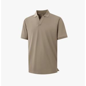 VEBOON Mens V Neck Polo Shirts Short Sleeve Lightweight Business Collared Shirts Performance Golf Polo Shirts for Men S