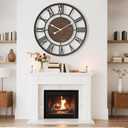 Pytha Sight Large Wall Clock for Lving Room,16 Inch Modern Industrial Decorative Metal Silent Battery Operated Big Arabic Numerals Wall Clocks for Bedroom,Kitchen,Dining Room,Office,Kitchen