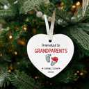 2 x Grandparents Gifts - First Time Grandparents Gifts for Grandma, Grandpa - Baby Pregnancy Announcement Ornament for New Grandma - Grandpa to Be Ornaments 2026 - Ceramic Christmas Ornament