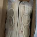 Weewooday 4 Pcs Mesh Makeup Bag Mesh Cosmetic Bag Travel Toiletry Pouch with Zipper Mini Makeup Cosmetic Purse for Daily Accessory(Small, Beige)