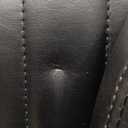 Sweetcrispy Small Office Desk Chair - Armless PU Leather with Comfy Lumbar Support, Height Adjustable Rolling Swivel Task for No Arms, for Adult, Student, Bedroom, Home, Vanity, Black