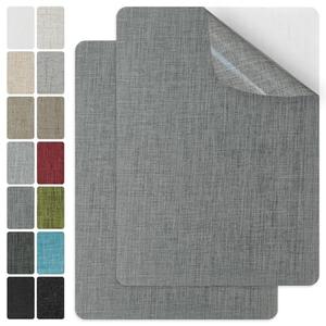 J.CARP 2Pcs Self-Adhesive Coarse Linen Patches, Linen Repair Patches, Large Linen Repair Patches for Repairing Sofas, Chairs, Clothes Made of Linen (8 * 11 inches-2PCS Light Gray)