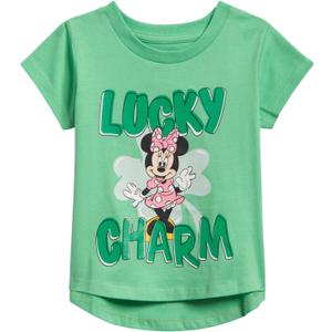 Disney Minnie Mouse Girls' Drop-Tail T-Shirt for Baby & Kids (Small)