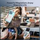 MOCCA Design for iPhone 16 Pro Case with Magnetic Invisible Stand [Full Camera Protection] [Compatible with Magsafe] Military Drop Shockproof Translucent Matte Phone Case Cover 6.3",Blue