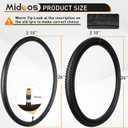 26" Bike Tire, 2 Pack 26x2.10 Mountain Bike Tires with Schrader Valve, 26x2.10 Bike Tire and Tube with 2 Tire Levers, Folding Off Road Bike Tire for 26 x 1.95/2.0/2.1/2.125 Bicycle Tires and Tubes