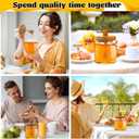 Loscarol Honey Pot with Dipper and Lid - 18oz Glass Honey Jar with Wooden Honey Dippers Stick Set, Wide Mouth Honey Containers - Airtight Syrup Dispenser for Home Kitchen