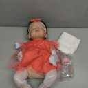 SCOM Reborn Baby Dolls Girl 20 Inch, Realistic Newborn, Sleeping Baby Dolls Girl, with Weighted Soft Cloth Body, Poseable Vinyl Limbs, with Feeding Toy Accessories, Dolls Gift for Kids 3+