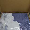 LHIUEM Large White Clouds Framed Canvas Wall Art Set Abstract Navy Blue Sky Natural Wall Decor Minimalist Modern Painting Artwork for Livingroom,Bedroom,Office Decor -24"x36"x3