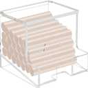 1 Pack Clear Acrylic Lip Balm Dispenser with Hinged Lid, Home Freestanding Countertop Display Retail Stand Lip Balm Dispenser Organizer Holder for Lipsticks Glosses Lip Balm Essential Oils