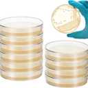 Baluue 10Pcs Nutrient Agar Petri Dishes Science Project Kit, 70mm Pre-Poured Agar Plates, Laboratory Experiment Prepoured Supplies for Students (7CX7cm)