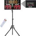 Electronic Basketball Scoreboard with Buzzer, Digital Scoreboard with Remote,Portable Score Keeper Battery Powered Score Board for Sports Games