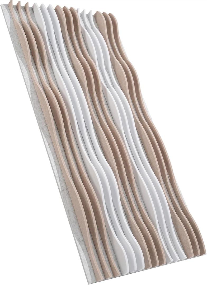 Large Acoustic Wall Panels 47.2"x23.6"x1.57"4-Pack,3D DIY Wave Sound Proof Panels for Walls, Peel and Stick Wall Panels for Room Decor, Recording Studio & Bedroom