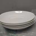 Pasta Bowls, 25.7oz Salad Bowl White Bone China Soup Bowls, 8 inch Pasta Bowls Set of 4 Lightweight Wide Shallow Kitchen Plates for Serving Dinner - Microwave Dishwasher Safe, Kitchen Gifts