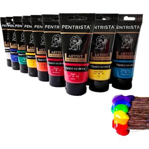 Professional Acrylic Paint Sets-20 Colors(75ml/2.54oz)-Heavy Body Acrylic Paint Tubes,Art Supplies for Canvas Painting,Rocks,woods & Egg, Thick Body Paints for Artists,Adults,Beginners