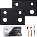 Stove Top Protector for Whirlpool Gas Range - 2 Pcs 4 Burners Reusable Splatter & Spill Guard Liner Only Compatible with Models WFG320M0BS & WFG320M0BB & WFG320M0BW & WFG320M0MW & WFG320M0MS