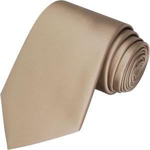 KissTies Mens Silk Tie Solid Satin Wedding Necktie + Gift Box