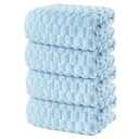 4 x meishiqi 4 Pack Microfiber Bath Towels Large, Super Absorbent, Quick Dry, Plush and Fluffy, 27.5″ x 55″, Luxury Towel Set for Bathroom, Spa, Gym, Travel - Blue