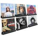 Heimera Vinyl Record Shelf Wall Mount, 6 Pack 12 inch Album Record Holder Display, Wood Floating Shelves for Wall Decor, Album Shelves, Kids Bookshelf, Magazine Rack, Black