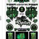 Cretassion Green Reflective Waterproof Stickers Cool for Motorcycle, Motorcycle Helmet, Skateboard, Car and Dirt Bike Motorcycle Decal