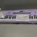 61 Key Electronic Keyboard Piano with Lighted Up Keys, Musical Mini Keyboard Piano with keyboard stand, Digital Portable Synthesizer Keyboards for Beginners Kids Adults (Purple)