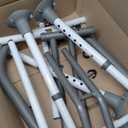 Vaunn Medical Deluxe Adjustable and Foldable Toilet Safety Frame, Bathroom Handrail Assist Grab Bar Handle (Gray, Adjustable Width and Height)