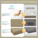 Idee-home Outdoor Chair Cushions Set of 4, Thick 19" x 19" x 3" Outdoor Seat Cushions Patio Furniture Waterproof with Ties, Dining Pads