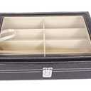 Sunglasses Organizer Sunglasses Storage Container PU Leather Organizer For Eyewear And Accessories
