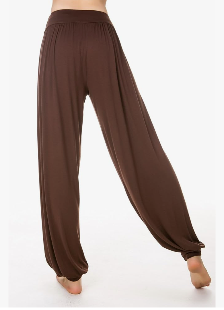 Women's Elastic Soft Modal Yoga Sports Pants Dance Harem Pants, M