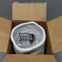 Nihow Ceramic Plant Pot: 6 Inch Planter with Drainage Hole & Square Saucer for Herbs/Plants, Bag Shape Design Flower Pot for Indoor & Outdoor Garden Decor - White