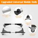 SafBbcue Heavy Duty Steel Smoker Stand Ajustable Rolling Wheels Base for Electric Smoker Grill & Refrigerator, Universal Mobile Stand Base Washing Machine Stand, 1000LB Capacity