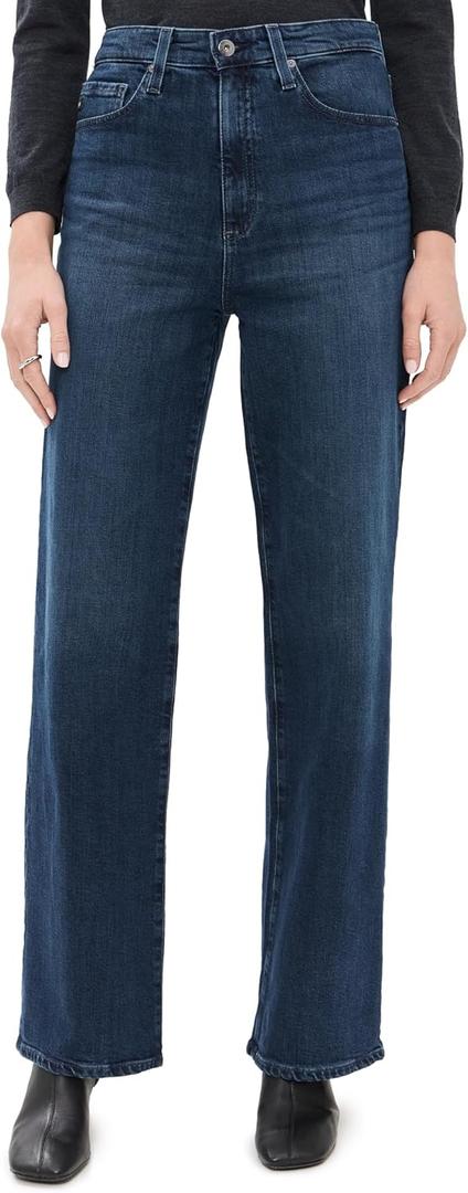 AG Adriano Goldschmied Womens Kora High Rise Wide Leg ( Size 25, Midnight Sun)
