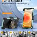 FNTCASE for iPhone 12 Magnet Case: Magnetic Dual Layer Protective Cell Phone Cover with Belt-Clip Holster | Military Grade Drop Proof Protection Durable Non Slip Textured Back Phonecase (Mint Green)