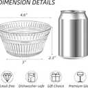 12 Pack Small Glass Bowls Set, 12 Oz Fluted Prep Dessert Bowls for Kitchen, Stackable Snack Serving Bowls Side Dishes for Ice Cream, Dipping, Yogurt, Cereal, Candy