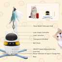 Nobleza Cat Laser Toy, 3-in-1 Interactive Cat Toys for Indoor Cats, Automatic Laser Pointer for Cats, Black & White