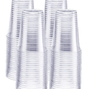 GUSTO [16 oz. - 100 Pack] Crystal PET Clear Plastic Cups for Party - Ideal for Cold Beverages, Smoothies, and Parties-(Formerly Comfy Package)
