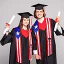 Sasylvia Puerto Rican Graduation Stole Puerto Rico Flag Graduation Stole Sash Scarf Class of 2026 Countries Sash Honor for Study Abroad International Students