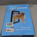 CEESC Dog Door with Soft Transparent Magnetic Flap and Snap-in Closing Panel, Premium PVC Plastic Pet Door for Small Medium Dogs and Puppies(L,White), L- Inner size: 10.7" x 15.2"