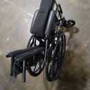 Medline Comfortable Folding Wheelchair with Swing-Back, Desk-Length Arms and Elevating Footrests, 18W x 16D Seat,Black