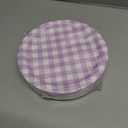 48Pcs 7 Inches Gingham Party Supplies Purple Paper Plates Disposable Plaid Decorative Dinner Dessert Serving Plates for Baby Shower Wedding Birthday Party