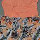 Eomenie Women's Swimsuit Tankini Set Modest Tummy Control Slimming Bathing Suits Two Piece Swim Suit with High Waisted Short (X-Large, Pink)