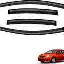 Window Visor for Nissan Sentra 2007-2012, Out-Channel Rain Guards Shields Vent Deflector Shade Wind Dark Smoke 2008 2009 2010 2011, Tape-On Outside-Mount, 4PCS