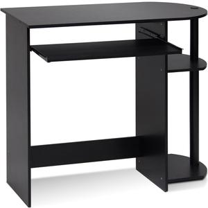 Furinno Simplistic Easy Assembly Computer Desk, With Keyboard Tray, Espresso/Black, 15.8 x 31.5 x 28.4 Inch