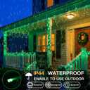 suddus 100 LED Green Christmas Lights with Remote, Clear Wire Green String Lights Plug in, 33ft Waterproof Dimmable Connectable String Lights Outdoor for Tree, Window, St Patrick's Day Decor