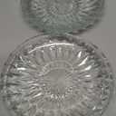 Hiceeden Set of 12 Crystal Glass Salad Plate, 8 Inch Round Clear Dessert Plates Restaurant Serving Party Plates for Fruits, Snacks