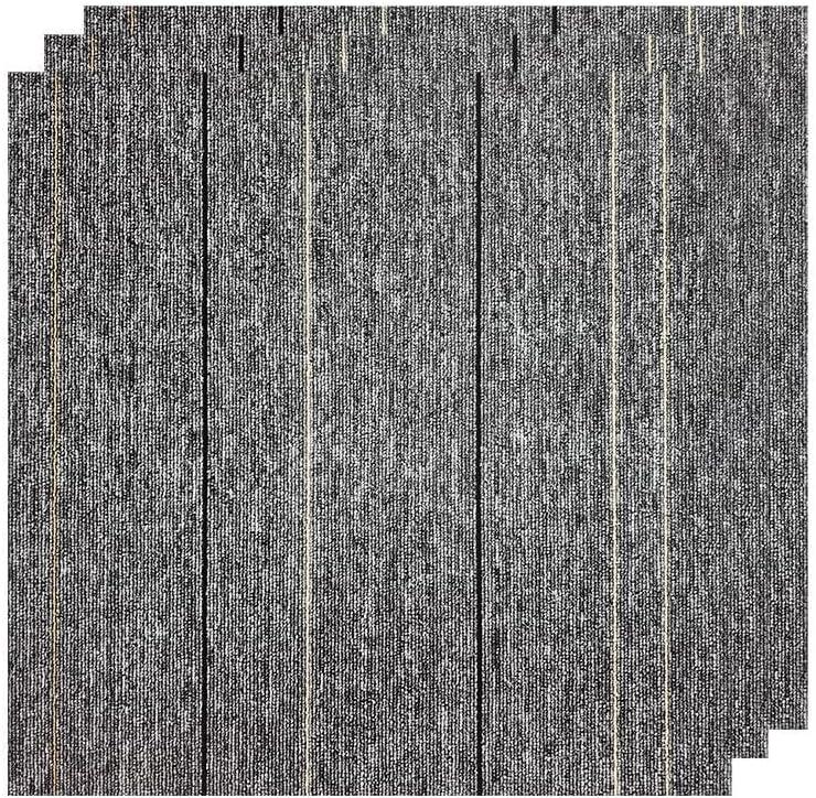 32 Carpets 20x20 inch Square Carpet Tiles, Reusable, Non Slip, Seamless Tiles, Suitable for Indoor and Outdoor use in bedrooms, Living Rooms, Offices, etc., Easy to DIY (Striped Light gray-02)