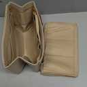 ZTUJO Purse Organizer Insert, Felt Bag Organizer with Metal Zipper, Handbag & Tote Shaper, For Speedy Neverfull Tote, 7 Sizes (Large, Beige)