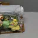 Thiccywoov 2 Set Easter Cemetery Flowers for Grave with Vase Artificial Bunnies Eggs Berries Tulips Bouquet Graveyard Memorial Flowers for Easter Cemetery Headstones Decoration (Multi Color)