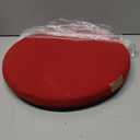 Shinnwa Round Chair Cushion, Molded Memory Foam Round Seat Cushion with Silicone Non-Slip Backing and Washable Cover, 16x16x2in, Red