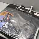 AOOG Leather Car Seat Covers Universal fit Most Sedans SUV Trucks (Front seat, Black)